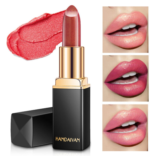 Pearlescent Metallic Lipstick – Shiny Finish, Color Shift with Temperature, Gilt Shine - Image 9