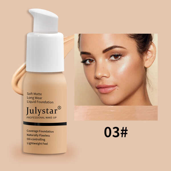 Waterproof Liquid Foundation – Long-Lasting, No-Transfer Concealer - Image 2