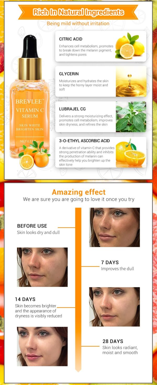 Vitamin C Whitening Serum Brighten Skin Face Skin Care Serum - Image 7